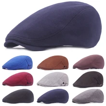 Классические кепки для мужчин и женщин, одноцветные газетчики, таксисты для гольфа, газетные шляпы, берет, шляпа