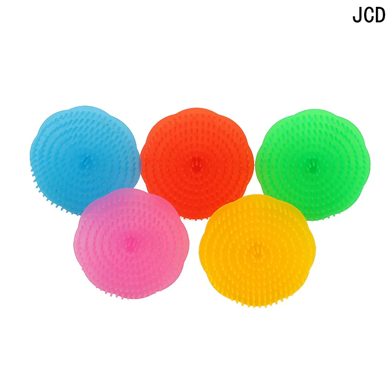 JCD Comb Handheld 5 Colors Silicone Scalp Shampoo Massage Brush Washing Comb Shower Head Hair Mini Head Meridian Massage Wide