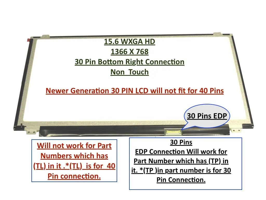 Boehydis Nt156whm-n12 ЖК-экран для ноутбука 15 6 &quotWXGA HD LED диод (только заменитель. Не a) (30 PIN) |