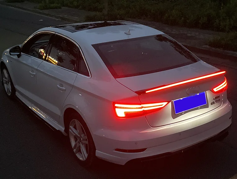 Для Audi A3 S3 RS3 седан светодиодсветодиодный стоп-сигналы спойлер аксессуары ABS