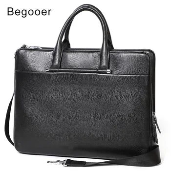 

High Quality Genuine Leather Handbag Tote Cowhide Leather Men Briefcase Business Men Bag Big Laptop Briefcase Male Shoulder Bag