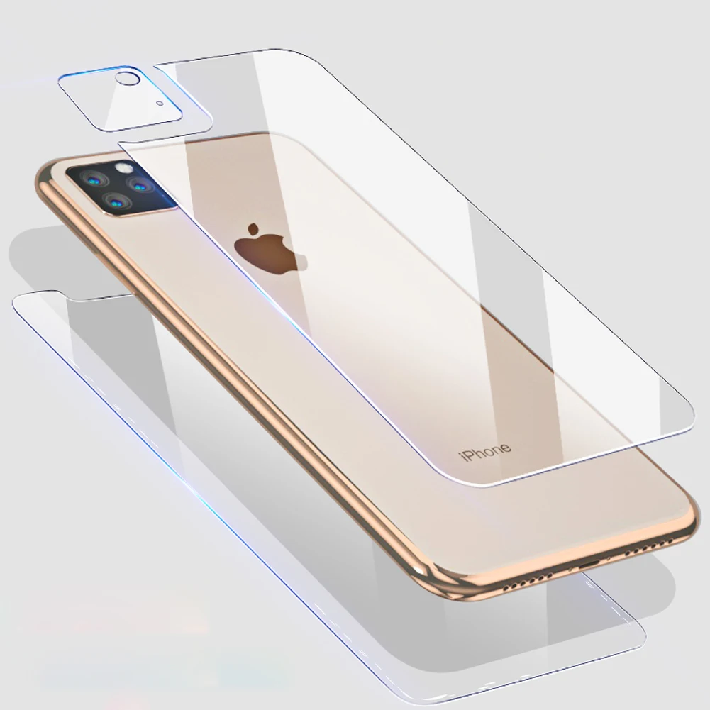 9D передняя + задняя объектив камера пленка для iPhone 11 Pro Max 2019 закаленная стеклянная
