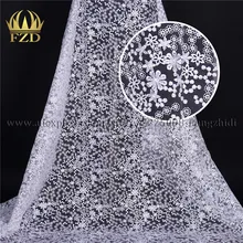 FZD новейшая чистая белая африканская сетчатая кружевная ткань для невесты белого цвета для свадебного платья Аксессуары для самостоятельного изготовления подкладки на ярде* 135 см