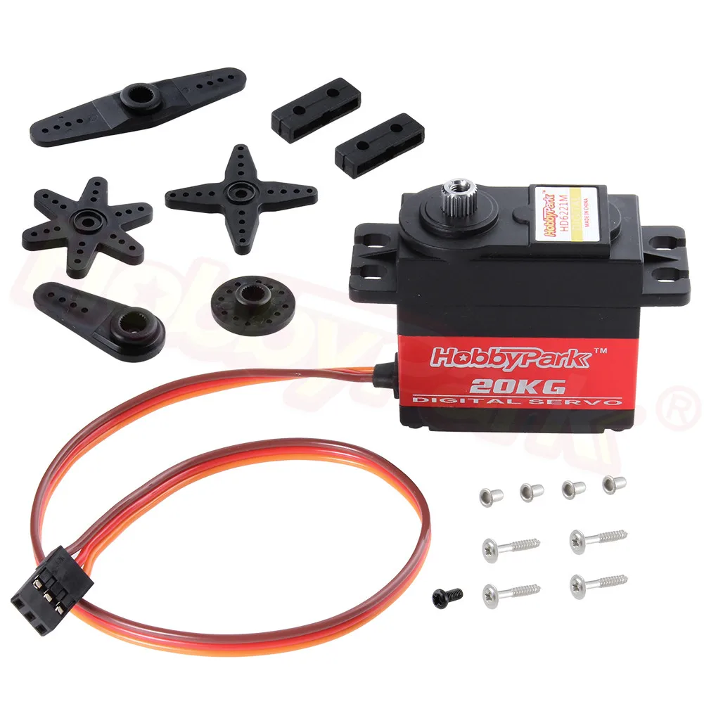 Hobbypark цифровой высокий крутящий момент 20 кг сервопривод металлический