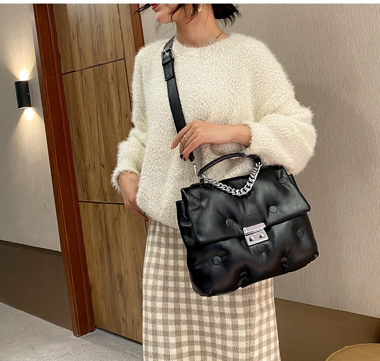 с доставкой 2021Winter Retro Women's Shoulder padded quilted Bag luxury designer handbag Shopper Bags Space Pad Cotton Female с доставкой 2021Winter Retro Women's Shoulder padded quilted Bag luxury designer handbag Shopper Bags Space Pad Cotton Female