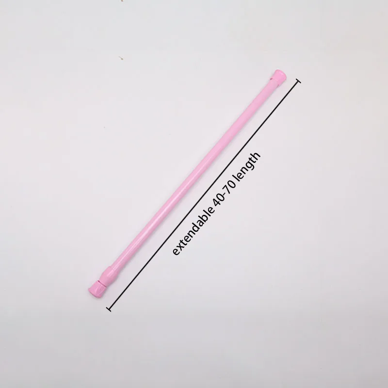 40-70 Pink Прочный стержень для занавески для душа для 1 шт., Выдвижная телескопическая штанга, высокое качество, штанга для занавесок, пружинное натяжение для ванны - Цвет: 40-70 Pink