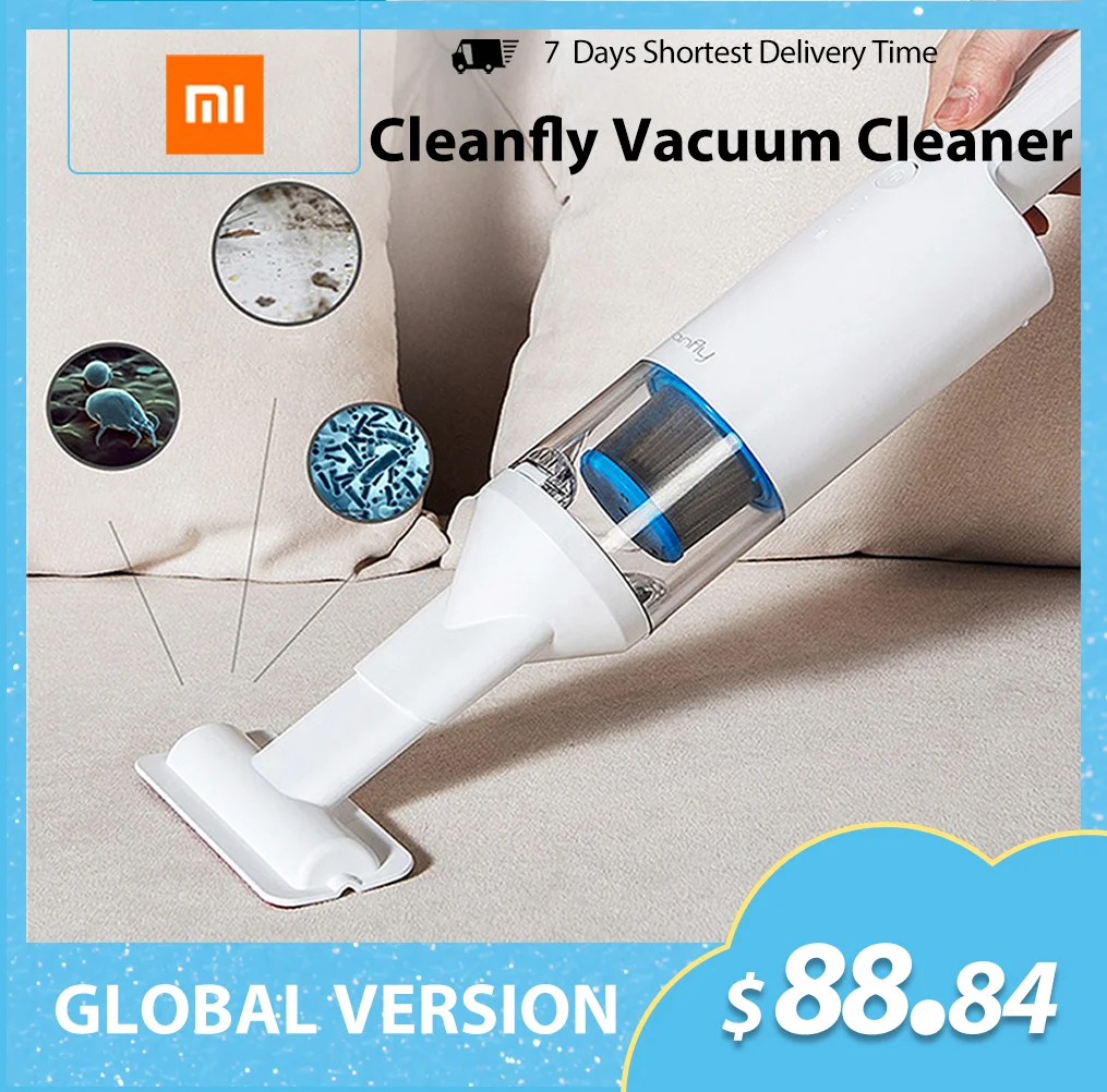 XIAOMI MIJIA Coclean Cleanfly автомобильный пылесос FV2 120 Вт 16800 ПА Ручной беспроводной супер
