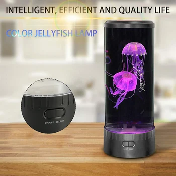 

1PC LED Desktop Light Simulation Cylindrical Jellyfish Light Colorful LED Color Changing for Home Office Desktop Decoration