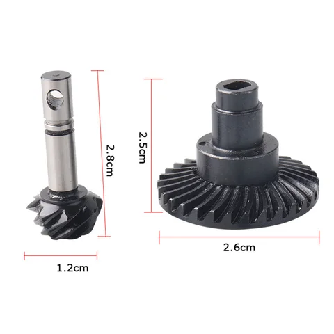8T 30T Alloy Bevel Axle Helical Gear for 1/10 RC Car SCX10 II 90047 90046