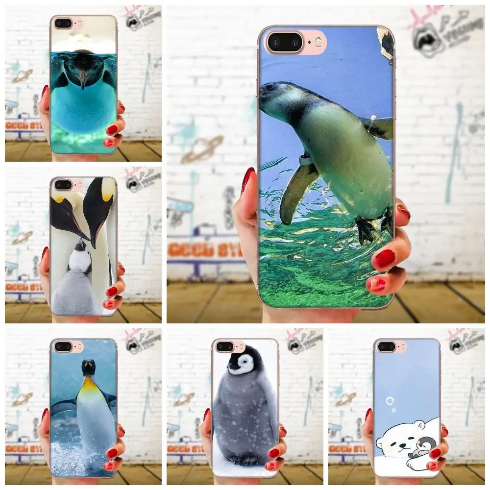 Cute Penguin Polar Bear Lovely Phone Case For Xiaomi CC9E Mi3 Mi4 Mi4i Mi5 Mi 5S 6 6X 8 9 SE Play Plus Pro Lite A1 Mix 2 Note 3 | Мобильные