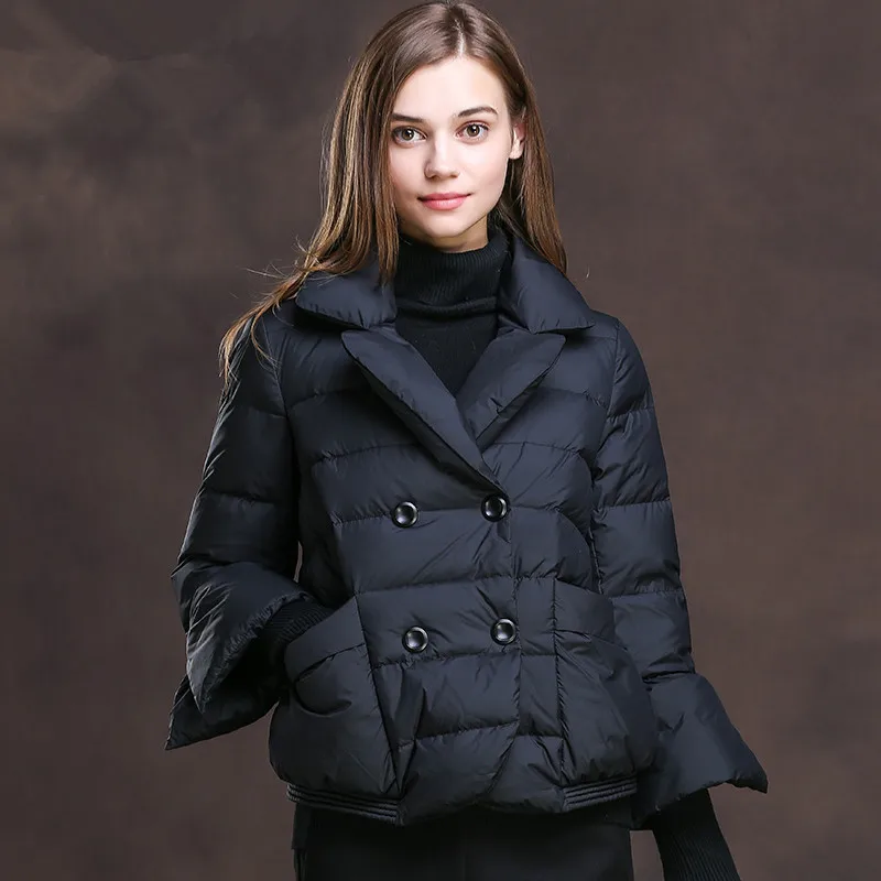 AYUNSUE женский пуховик зимняя куртка женская одежда пуховое пальто женские корейские куртки короткое пальто Chaqueta Mujer MY - Цвет: black
