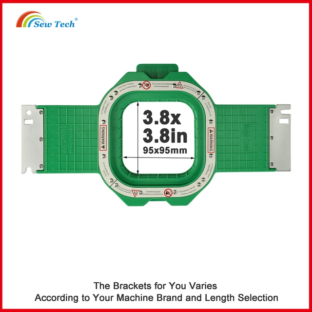 Sew Tech Magnetic Hoops for Tajima Toyota Embroidery Mighty Magnet Frames 3.8x3.8in 95x95mm