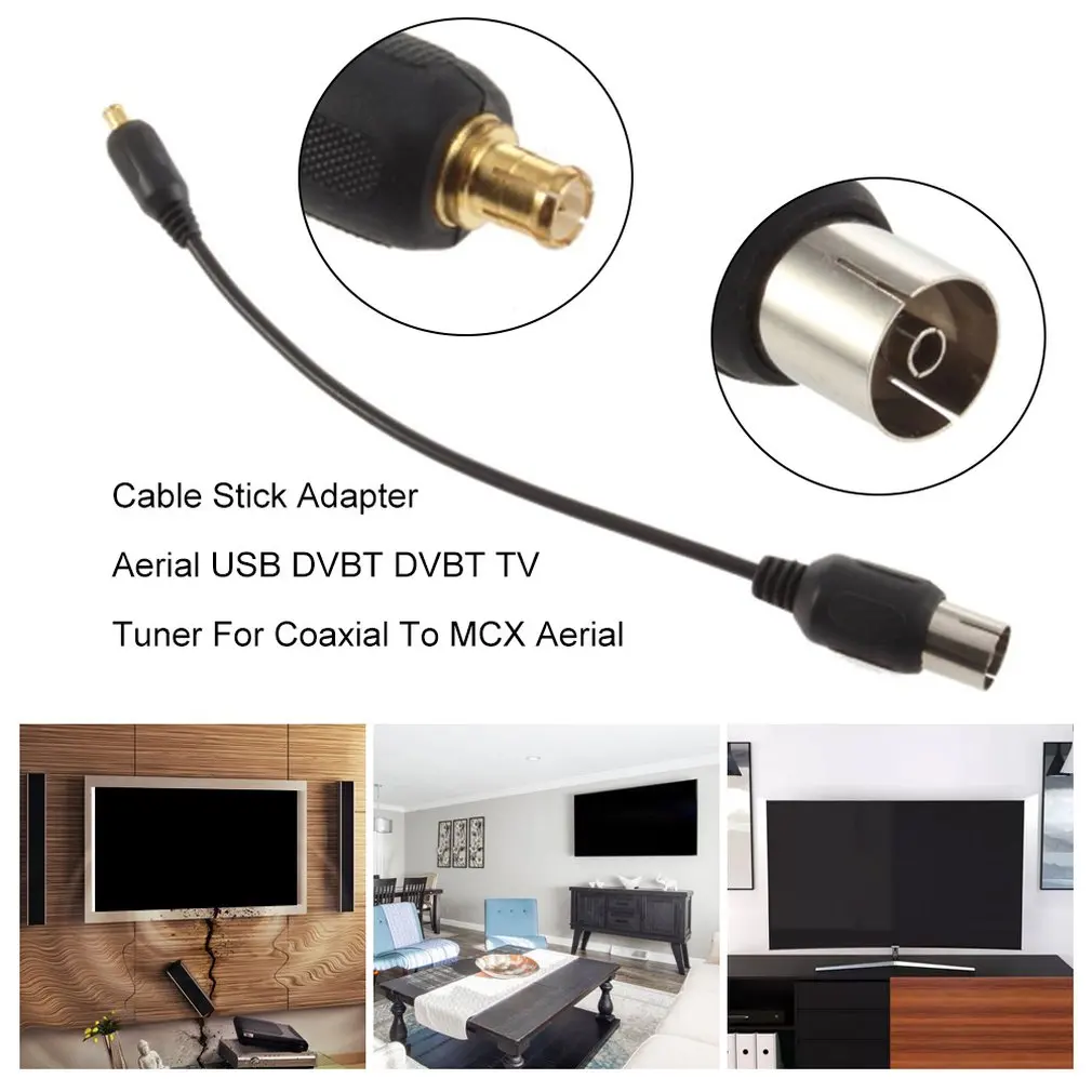 Купите 1 получить бесплатно Кабельный адаптер Антенна USB DVBT ТВ тюнер для