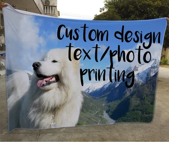 

Custom Printing Your Dog No Need to Knock we know you're here Design Customize Text Throw Blanket Flannel Blanket