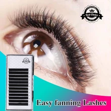 

Easy Fanning Lashes Extension Individual Thick Long Classic Mink Eyelashes Supplies Fast Volume Cluster 0.03/0.05 Mix Length