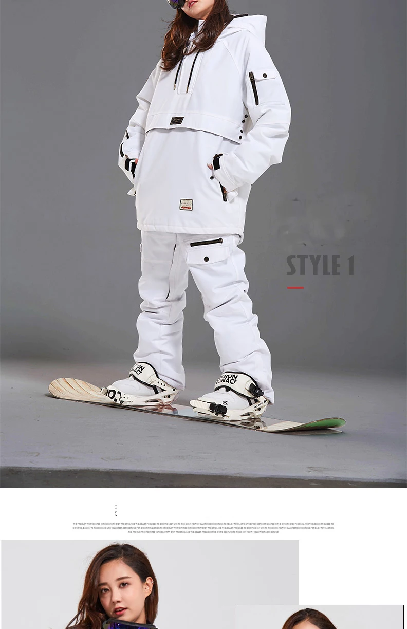 LTVT лыжный костюм для мужчин и wo Мужская ветрозащитная Толстая теплая дышащая спортивная куртка с одним и двойным бортом Лыжная одежда белого цвета