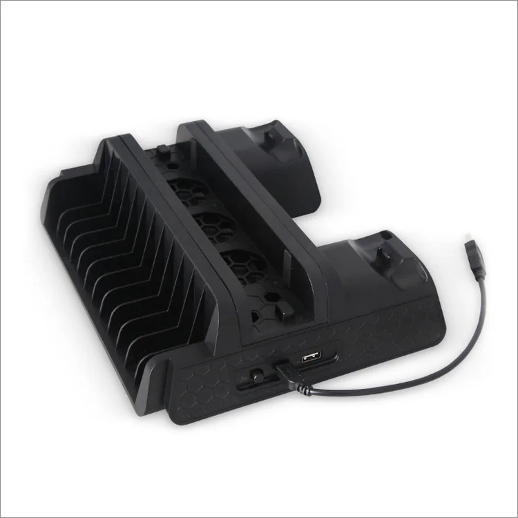 

Ps4/slim/ Pro Multi-functional Cooler Pad PS4 Base Heat Dissipation Fan + Dish Rack + Double Charge Tp4-882