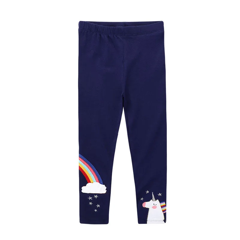 

2020 Spring And Summer New Children's Pants Girls Pants Cartoon Embroidered Leggings 3-8Y