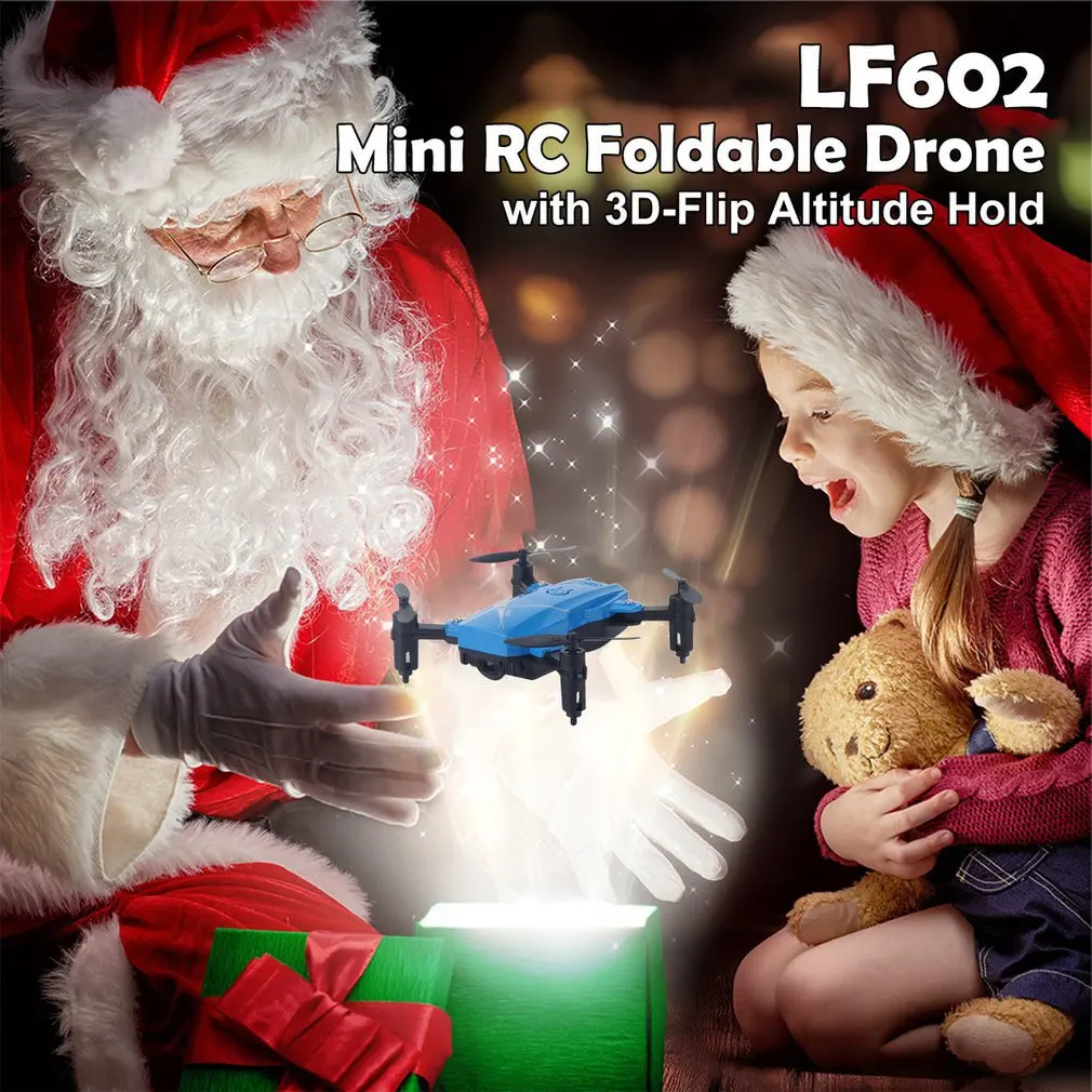 LF602 Мини RC 2,4G складной RC Квадрокоптер с удержанием высоты один ключ возврат Безголовый режим 3D флипы подарок