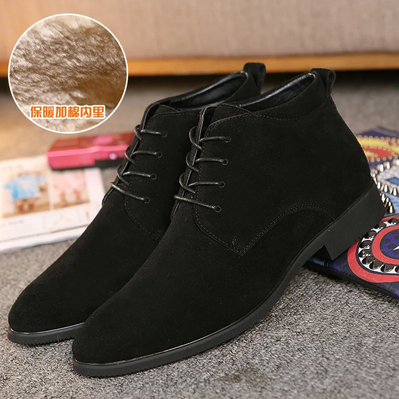 Мужские ботинки больших размеров; однотонные повседневные кожаные ботильоны; сезон осень-зима; брендовая мужская замшевая обувь; zapatos de hombre; 88