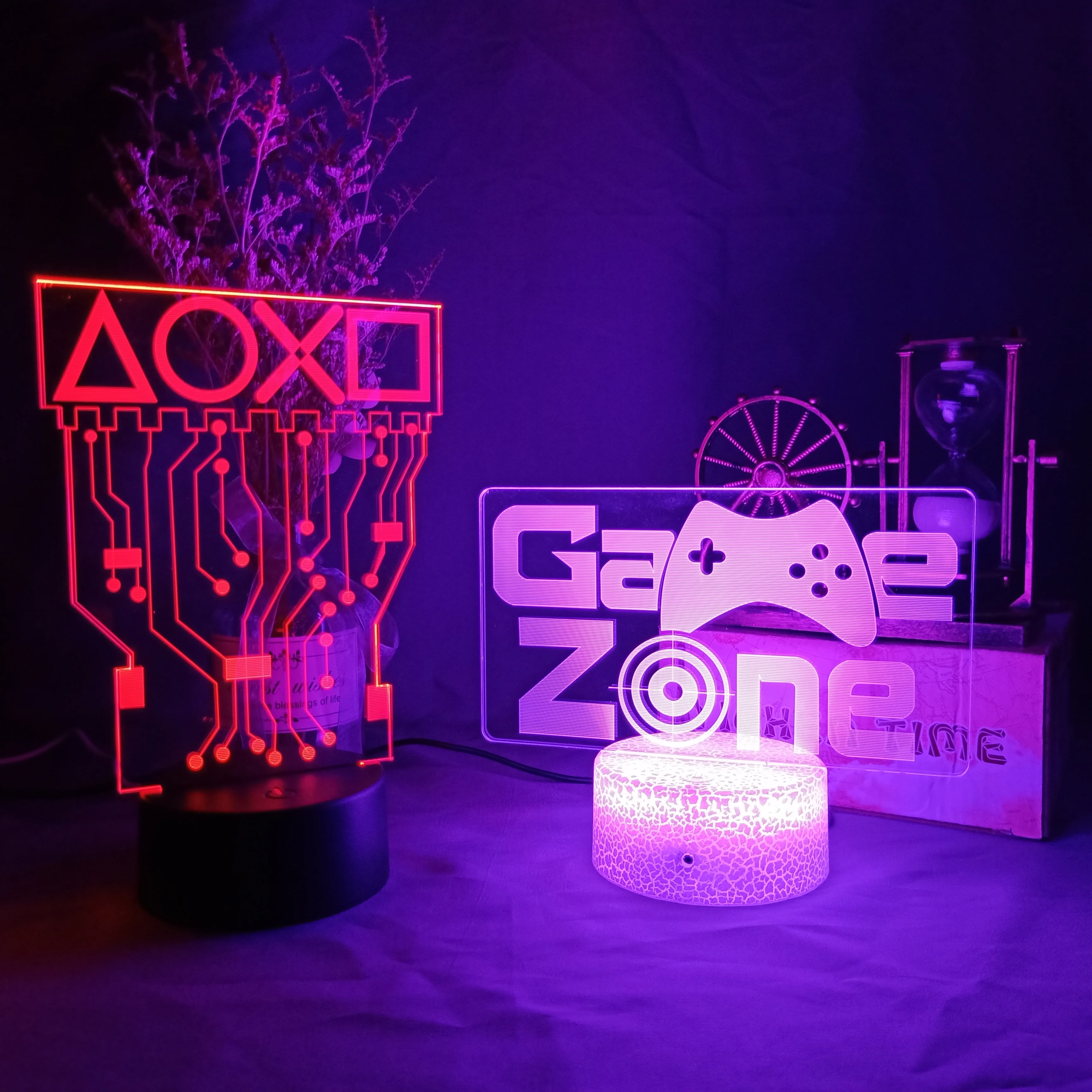 3d Illusion Night Lamp Gaming Room Game Pad Desk Setup Lighting Decor for  Playstation Console Icon Logo Sensor Table Light Gift - AliExpress