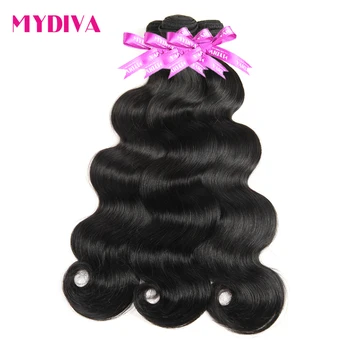 

Brazilian Body Wave Hair Weave Bundles Natural Color 100% Human Hair weave 1/3/4 Piece 8-30 32 inch Remy Hair Extensions Mydiva