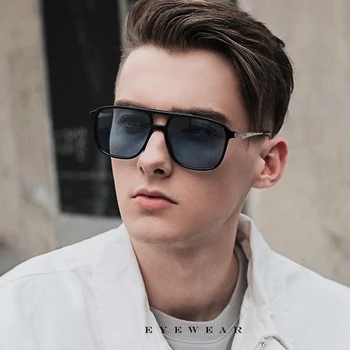 

2020 Brand Fashion Driving Sunglasses Men Square Retro Designer Polarized Sun glasses UV400 Goggle