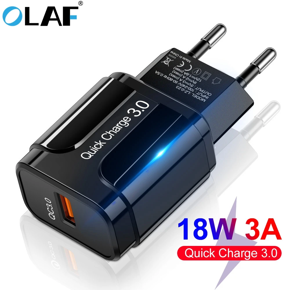 18 Вт Быстрая зарядка 3 0 USB зарядное устройство QC быстрое EU US адаптер настенное для