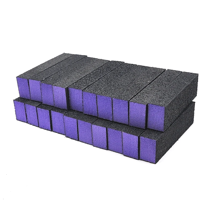 50 Pcs/lot Black Sanding Nail File Block Colorful Sponge Buffer Block UV Gel Polishing Nails Accessories Tools Manicure Kit