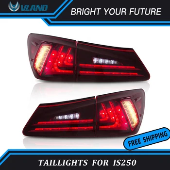 

VLAND Car LED Tail Lights for Lexus Is250 Is350 Tail Lights Assembly Red Smoke Lens Rear Lamp 2006-2012