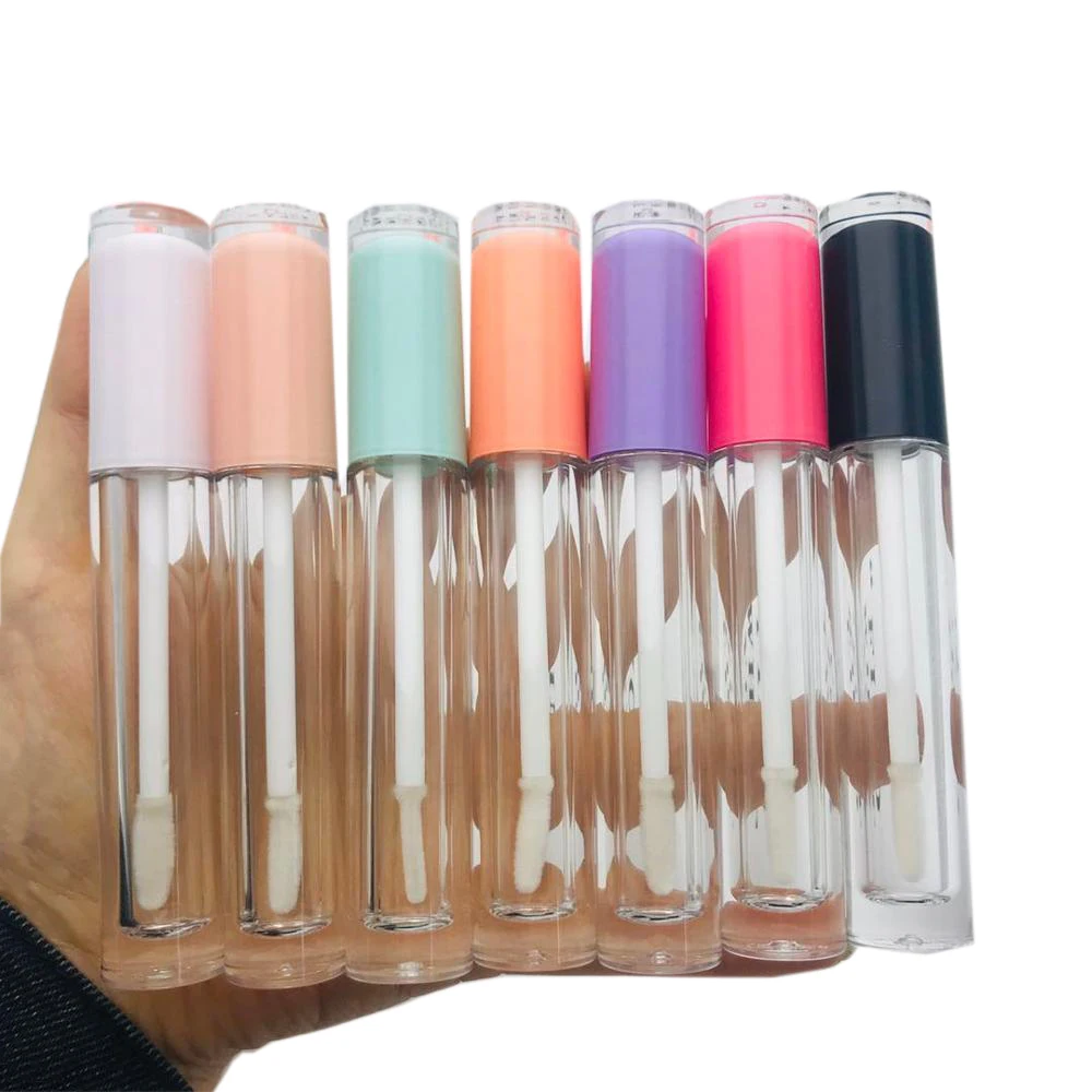 Wholesale Pretty 5ml Empty Lip gloss tubes Colorful Caps Lipstick Container DIY Liquid Lip Balm Bottles Container Make up Tools