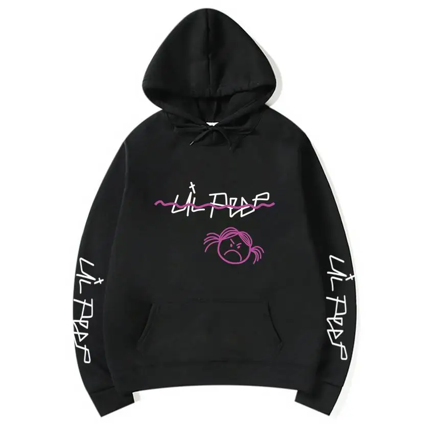 Мужская толстовка с капюшоном Lil Peep модная повседневная длинным рукавом и