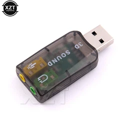 Mini Usb externe vers 3.5mm, 10 pièces, micro, Jack, casque stéréo, carte son 3d, adaptateur Audio, nouvelle Interface de haut parleur pour ordinateur portable 