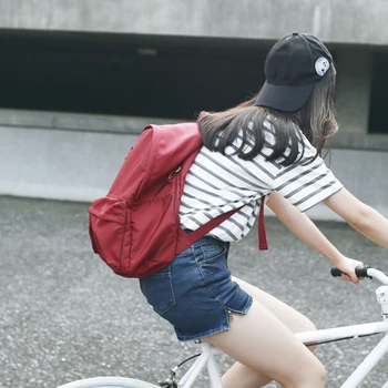 

Women Men Canvas Backpack Student Large Capacity Solid Travel Foldable Laptop Casual Rucksack