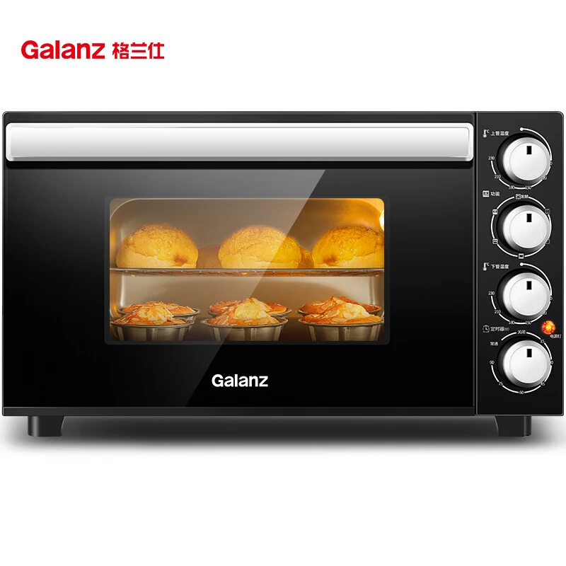Household appliances multifunctional electric oven 32 liters double door oven professional baking cake bread enamel baking pan