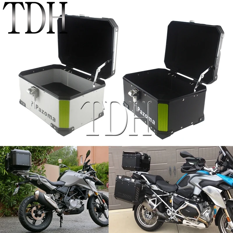 Aluminum 45 Liters Topcase Top Box Cargo for Kawasaki Versys 650 Yamaha XT600 XT1200 MT FZ 07 09 w/Mounting Rack - AliExpress Automobiles Motorcycles