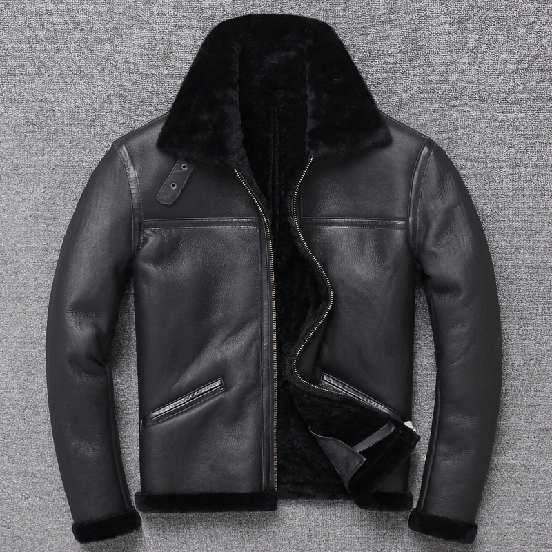 

Free shipping,Sales Winter Sheep fur coat,100% wool Shearling jacket,warm leather sheepskin coat.plus size classic motor style