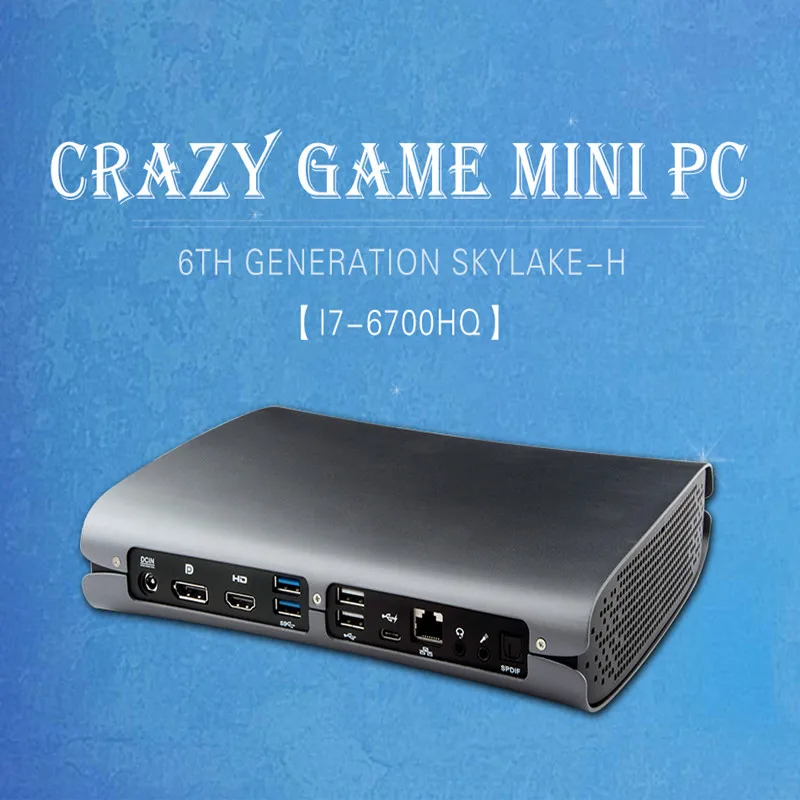 Eglobal мини игровой ПК Intel Quad Core i7 6700HQ i5 6300HQ GTX 960M GDDR5 HDMI + DP Type C S/PDIF 5G Wifi микро