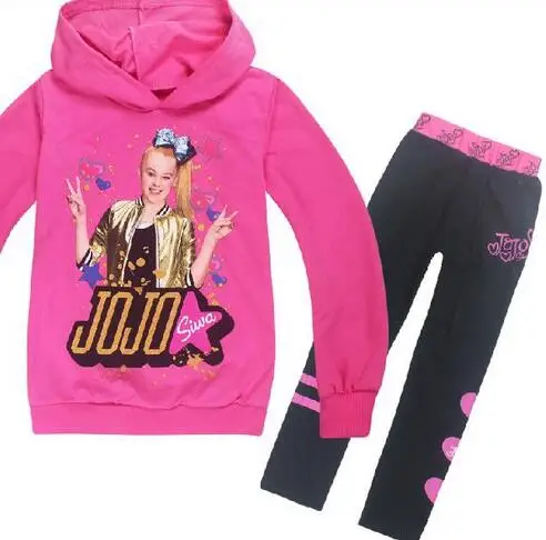 2 шт./компл. весна-осень девочек JOJO Siwa одежда Комплекты, толстовка+ штаны, одежда с длинным рукавом костюм детский спортивный костюм хлопковая детская одежда - Цвет: style 20