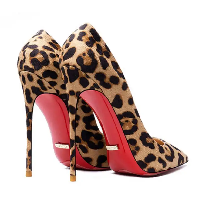 red bottom leopard heels