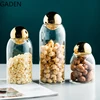 Transparent Glass Sealed Jar Coffee Bean Storage Tank Cork Stopper Glass Bottle Storage Tank Multigrain Storage Tank Household 1