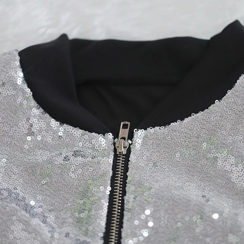 Womail женский спортивный костюм с блестками, комплект из 2 предметов, весенне-осенний спортивный комплект с капюшоном на молнии с длинным рукавом+ штаны, комплект из двух предметов, наряд для клуба