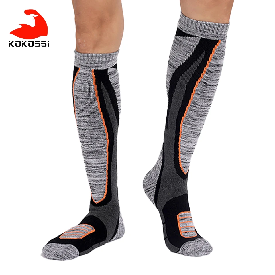 

Длинные Лыжные носки KoKossi для спорта на открытом воздухе утепленные мягкие удобные носки для альпинизма