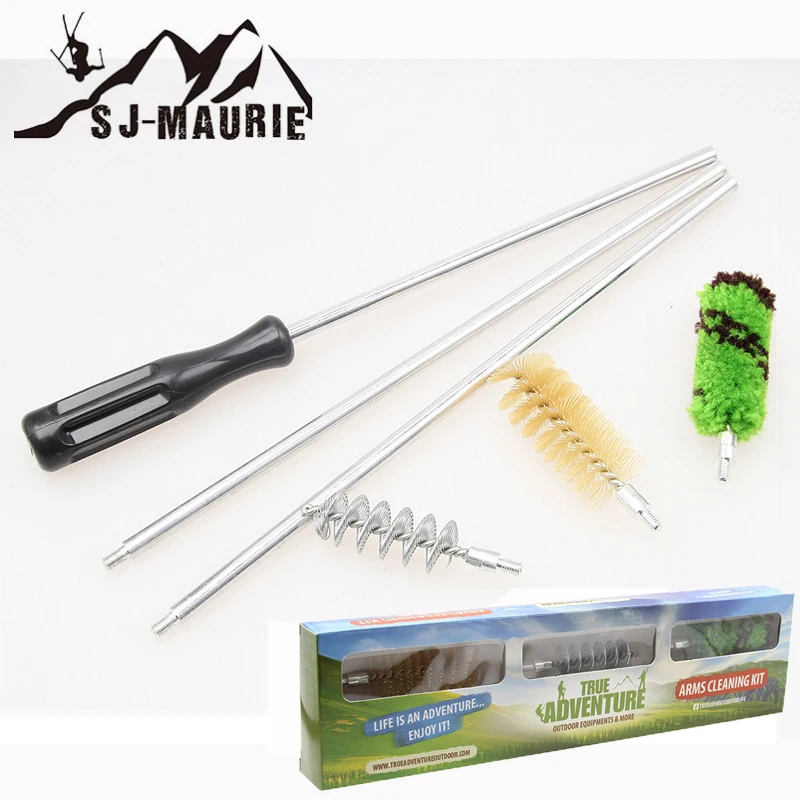 6pcs Outdoor Hunting Equipment Aluminum Rod Brush Cleaning Kit for 16 GA Gauge Gun Tactical Rifle Set |