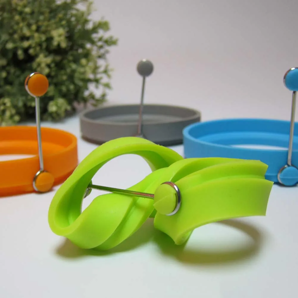 New Silicone Fried Egg Pancake Ring Fried Egg Round Shaper Eggs Mould For Cooking Breakfast Frying Pan Oven Kitchen