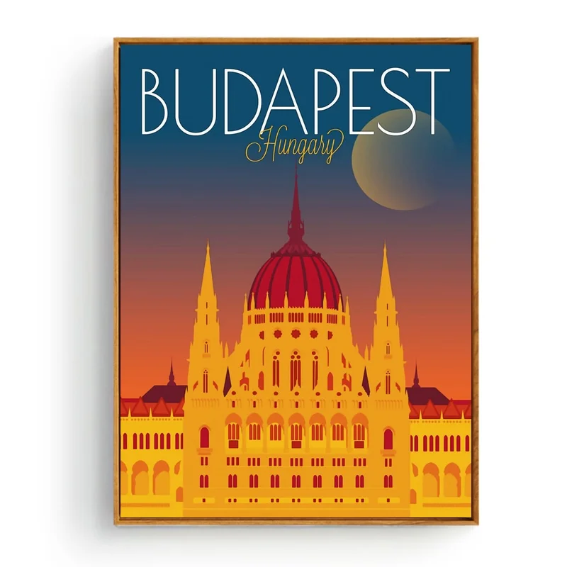 Амстердам Бали Banff Барселона в Берлине Budapest travel город художественный постер картина живопись Домашний Декор стены искусства дропшиппинг - Цвет: 5