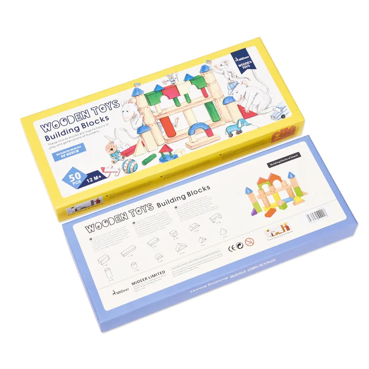 

MiDeer Mi Deer 50 Grain Color Building Blocks Wooden Educational Assembling Building Blocks Children Intelligence Building Block