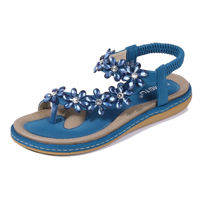 

Sexy rhinestone ladies sandals summer casual shoes woman flat slides flip flops womens sandal X6X2067