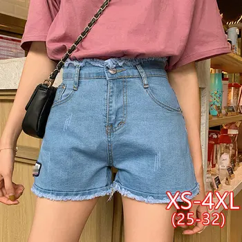 

Women Denim Shorts Female New Korean Version Thin Student Hot Short Casual Jean High Waist Woman Short Plus Size Women summer