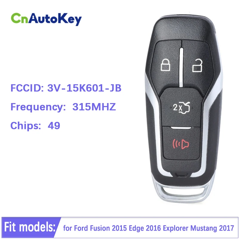 

CN018064 for Ford Fusion 2015 Edge 2016 Explorer Mustang 2017 Smart Remote Key Fob M3N-A2C31243800, 164-R8109 164-R8143 315mhz